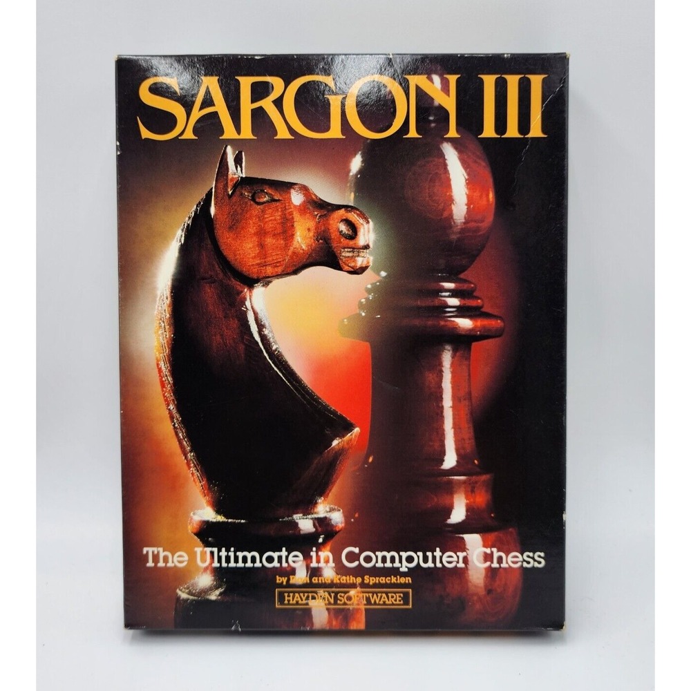 Sargon lll - The Ultimate in Computer Chess - Big Box PC Game 5.5 Floppy disks‎